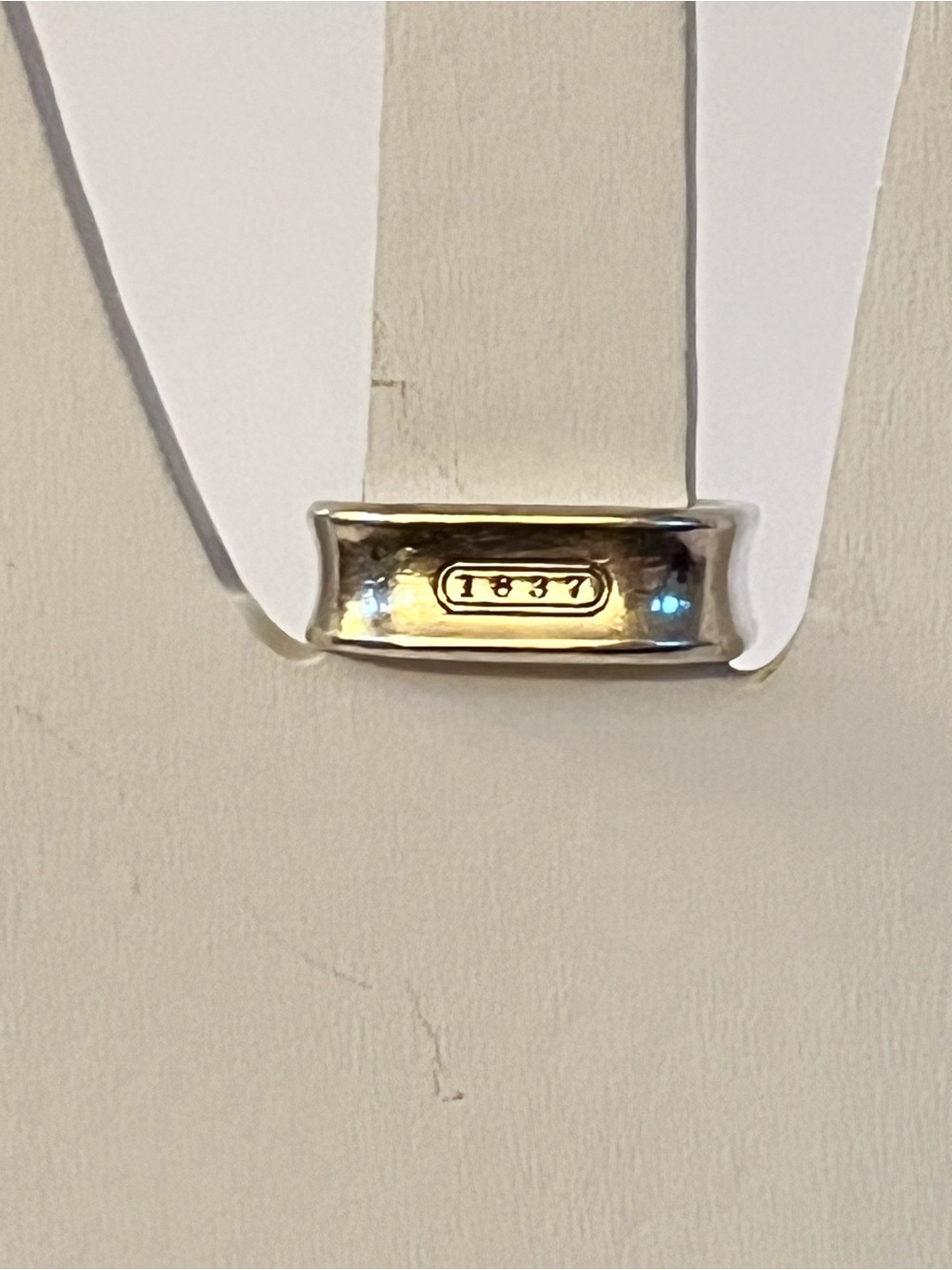Tiffany & Co. 1837 Square Wide Band Ring .925 SS Size 8 Retired Unisex - Picture 7 of 12